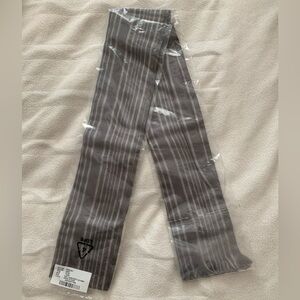 NWT Armani Exchange Gray Striped with Fringes Scarf